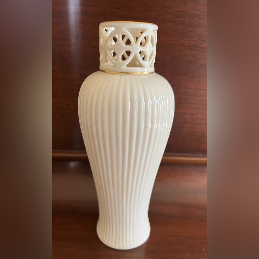 Lenox vase with piercing